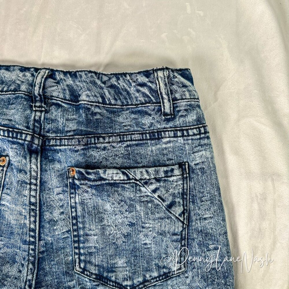 Mossimo Tribal Print Denim High Rise Short Shorts Cuffed - Picture 6 of 7